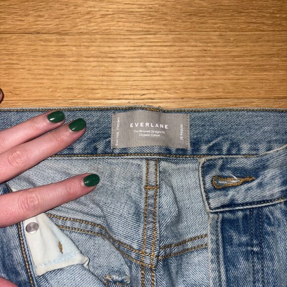 Everlane the relaxed straight fit organic cotton jeans size 28 - Picture 3 of 4